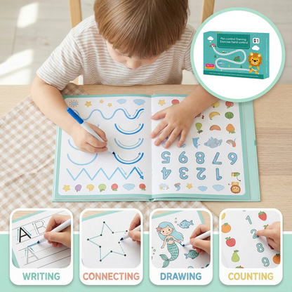 64 Pages Magic Writing Book + (Free 3 Markers & Eraser)
