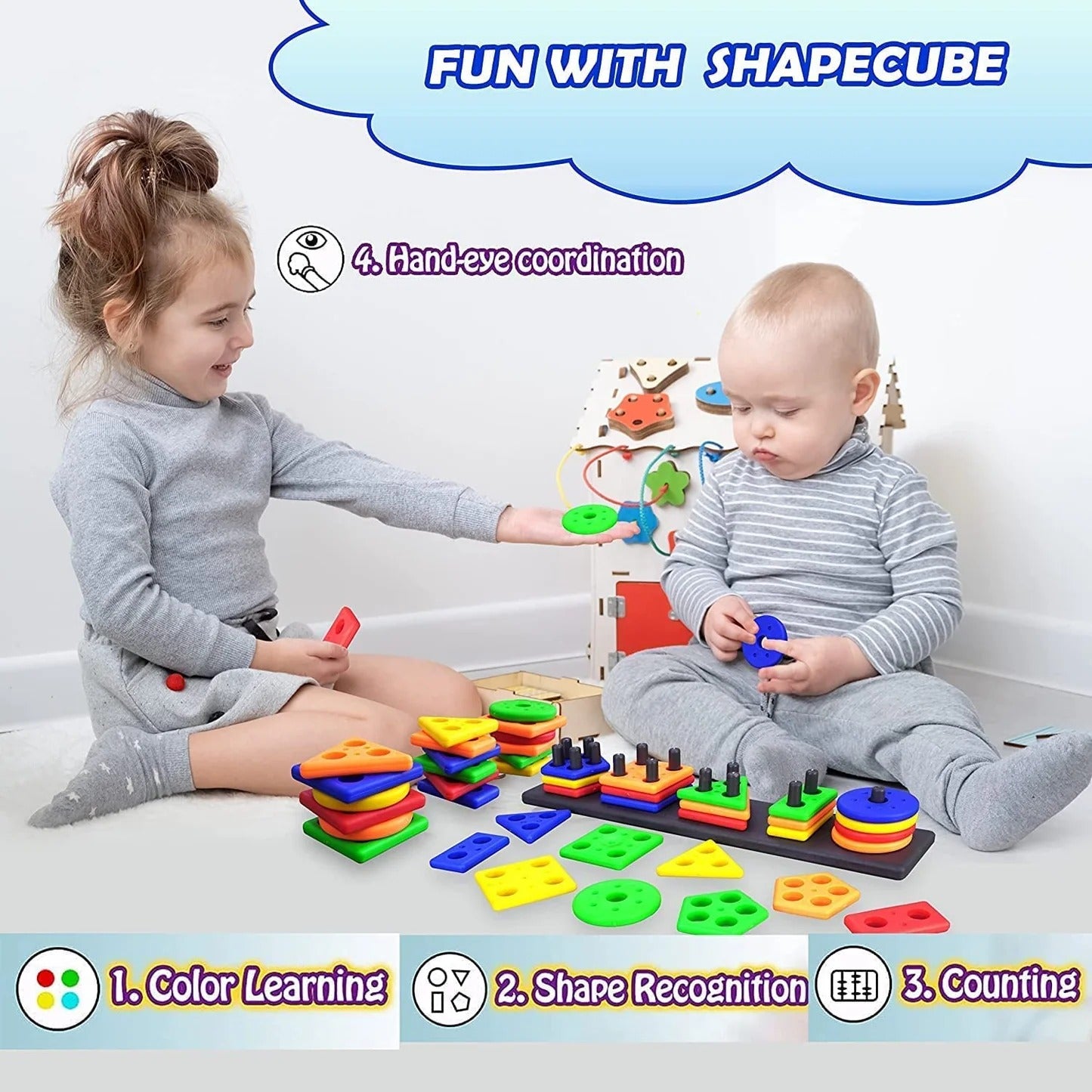 ShapeStacker™ Montessori Learning Blocks